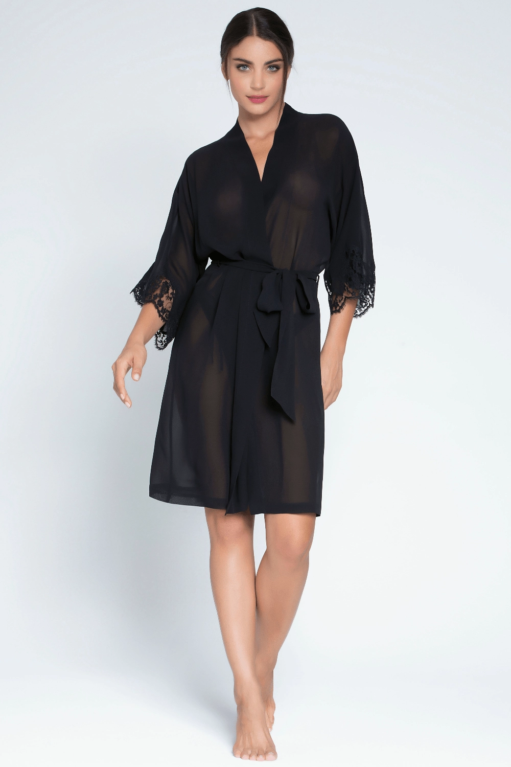 Splendeur Soie Mid Length Sheer Robe