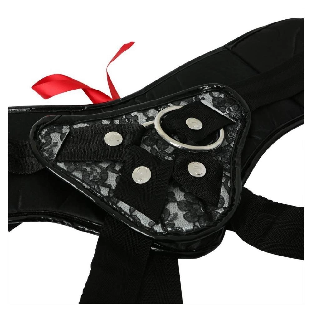 Sportsheets Plus Size Grey and Black Lace Harness