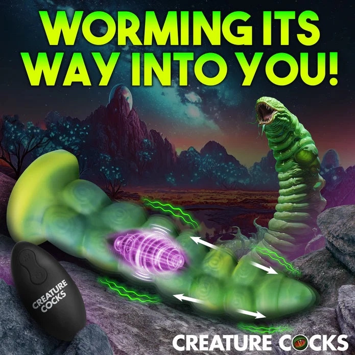 SQUIRMER THRUSTING & VIBRATING SILICONE DILDO