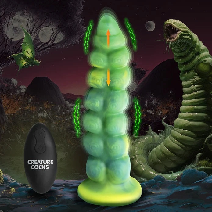 SQUIRMER THRUSTING & VIBRATING SILICONE DILDO