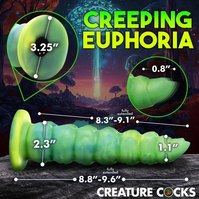 SQUIRMER THRUSTING & VIBRATING SILICONE DILDO