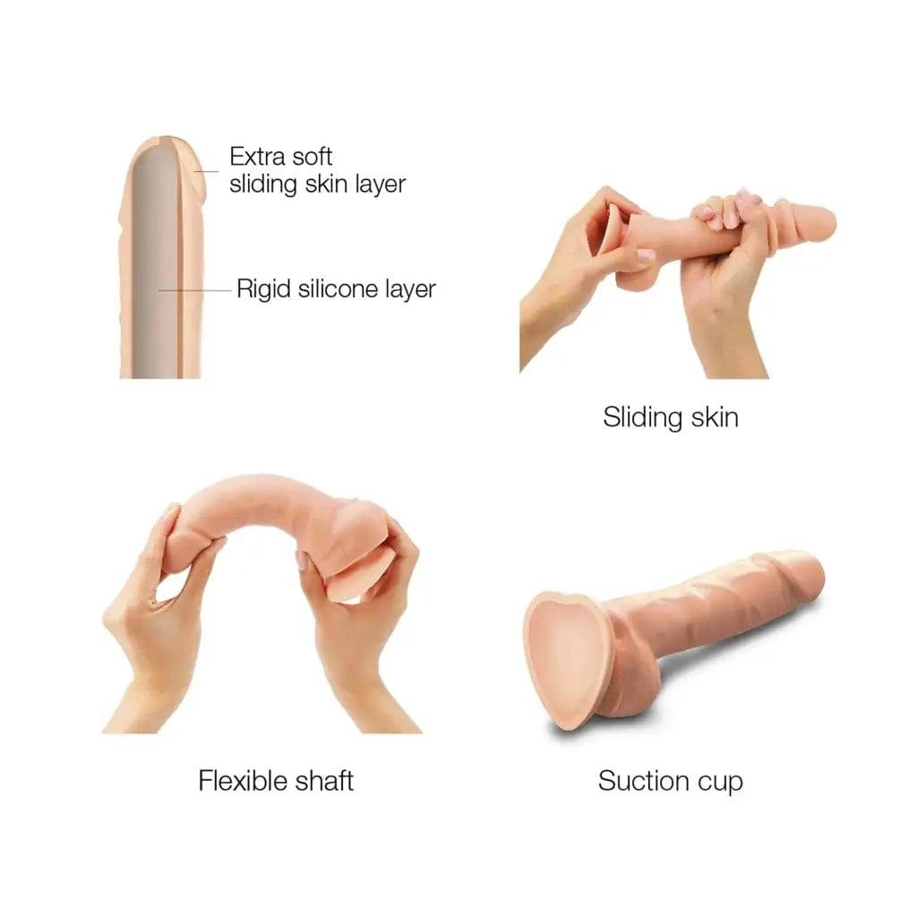Strap On Me - Sliding Skin Realistic Dildo XL (Vanilla)