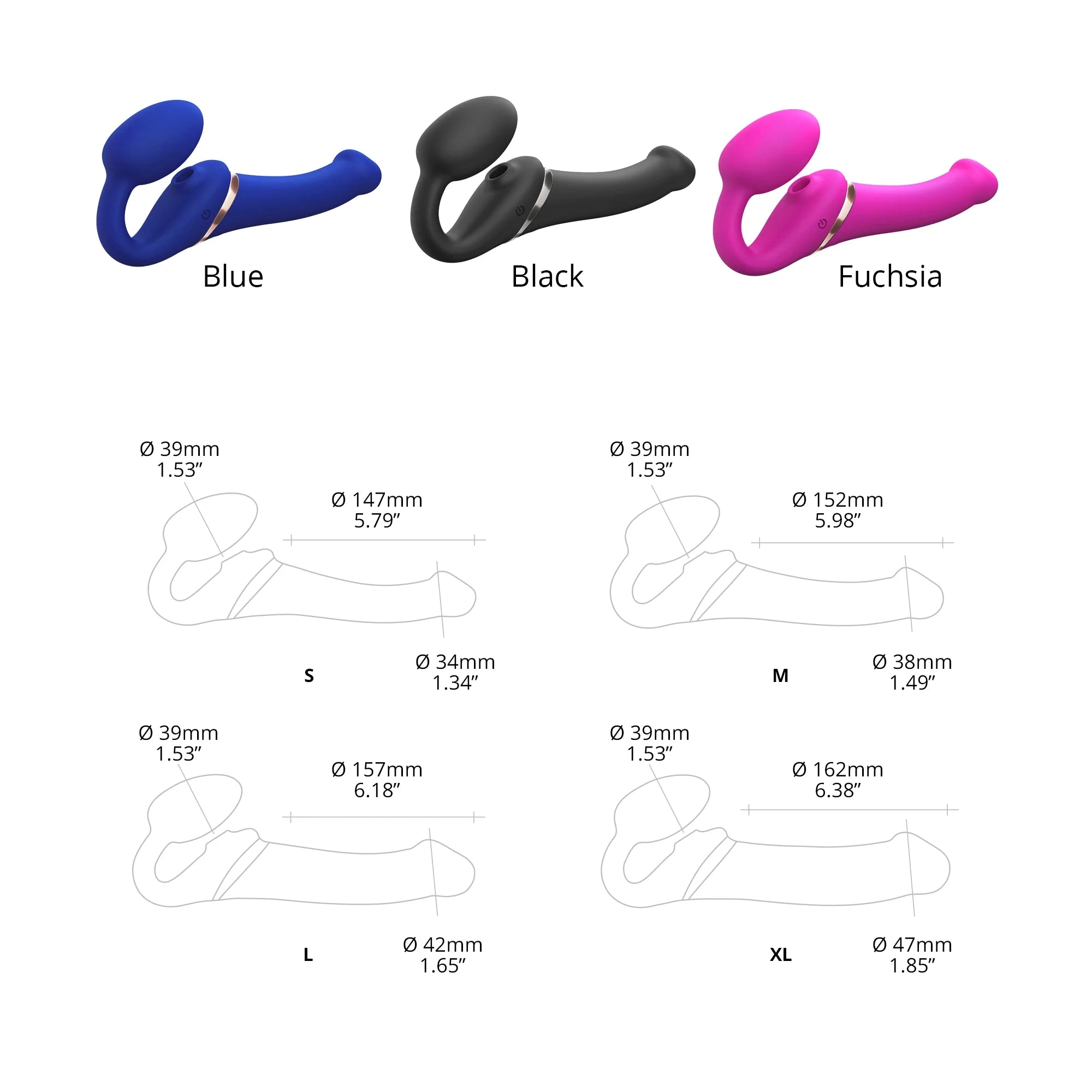 Strap On Me Strapless Multi Orgasm Fuchsia - Medium