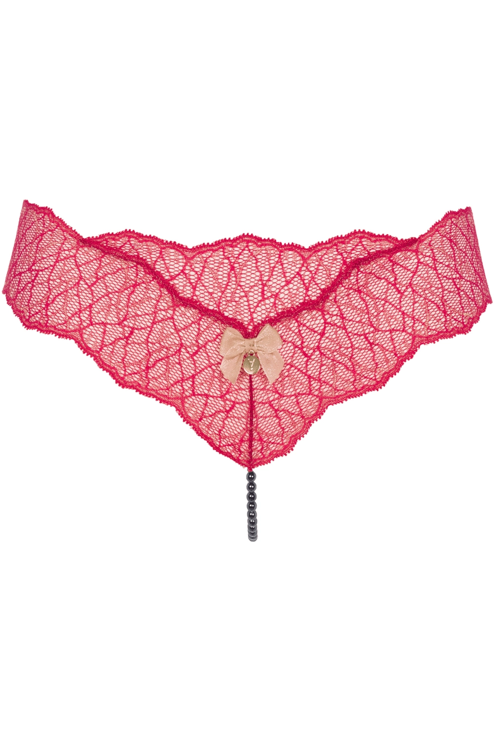 Sydney Dark Single Pearl Thong Red