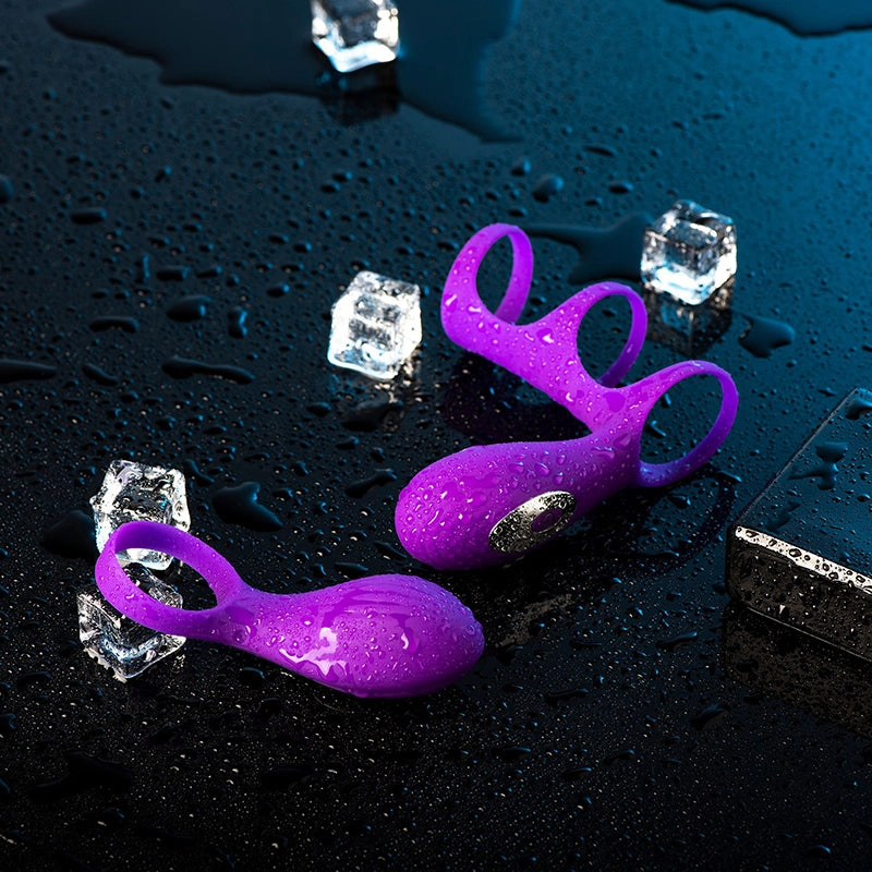 Three Ring Vibrator Soft Silicone Penis G-spot Vibrator Butt Plug Chastity Belt Sex Toys for Man