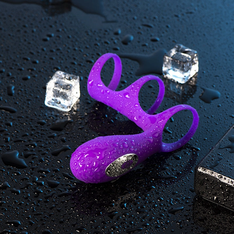 Three Ring Vibrator Soft Silicone Penis G-spot Vibrator Butt Plug Chastity Belt Sex Toys for Man
