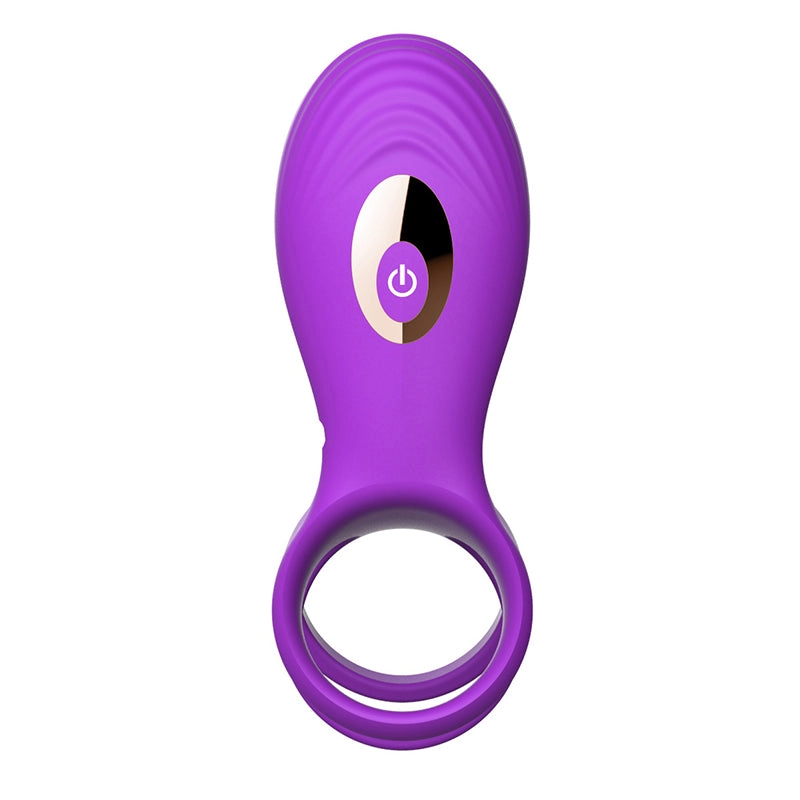 Three Ring Vibrator Soft Silicone Penis G-spot Vibrator Butt Plug Chastity Belt Sex Toys for Man