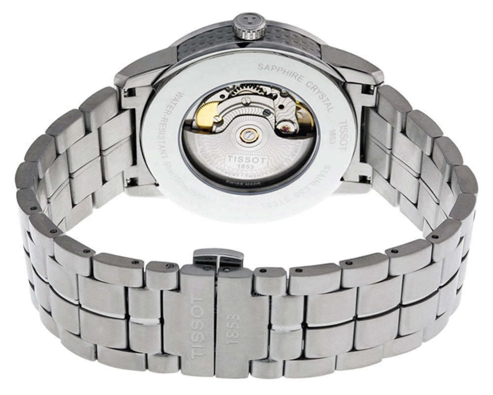 Tissot Luxury Stainless Steel Automatic Black Dial Date Mens Watch T0864071105100