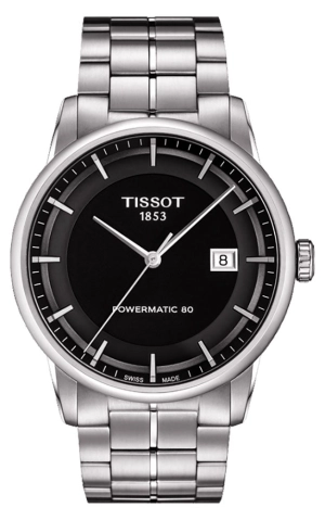 Tissot Luxury Stainless Steel Automatic Black Dial Date Mens Watch T0864071105100