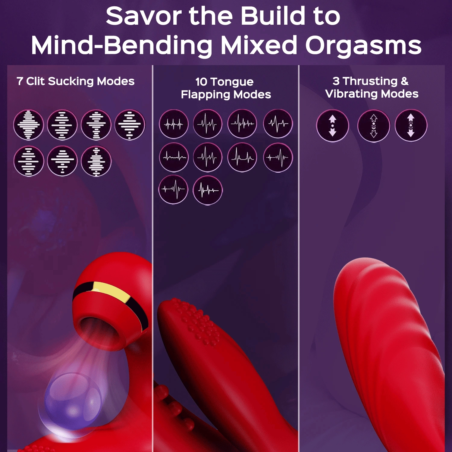 Trinity - Clit Sucking Tongue Flapping & Thrusting Rabbit Vibrator