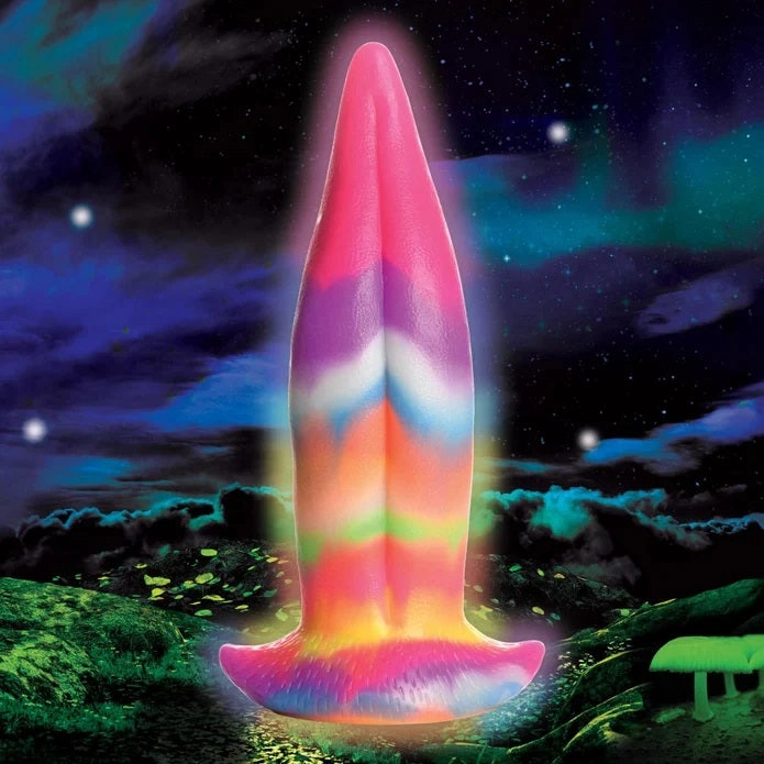 UNICORN KISS UNICORN TONGUE GLOW-IN-THE-DARK SILICONE DILDO