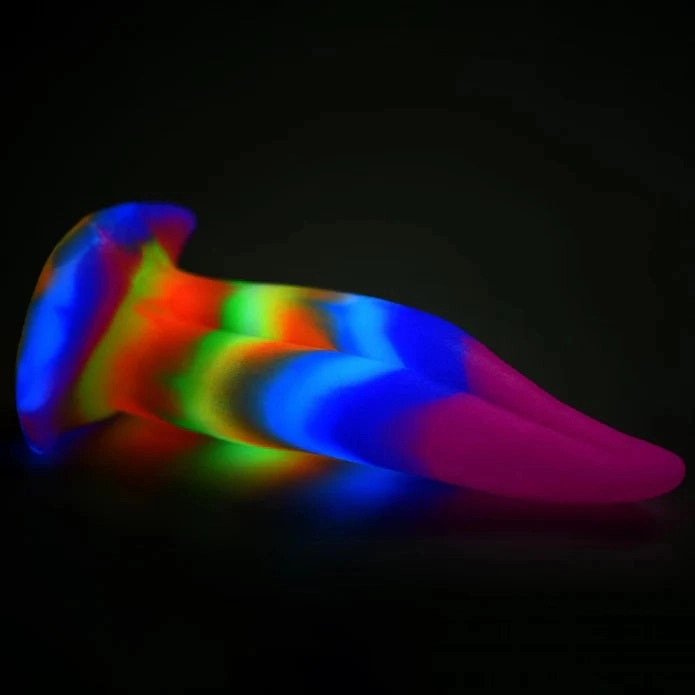 UNICORN KISS UNICORN TONGUE GLOW-IN-THE-DARK SILICONE DILDO