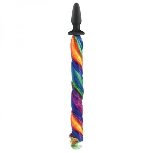 Unicorn Tails Rainbow Silicone Butt Plug