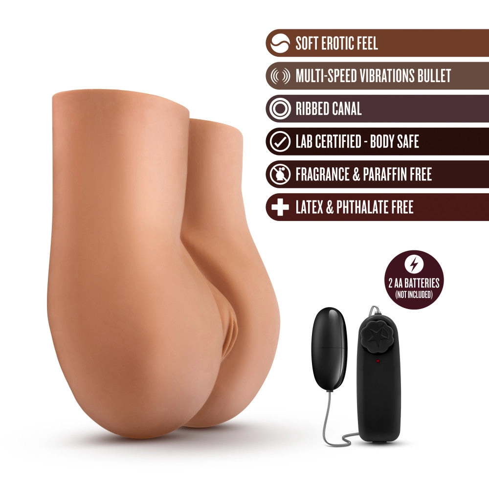 X5 Men By Blush® | Pound Me Deep Realistic Mocha Vibrating Masturbator / Stroker