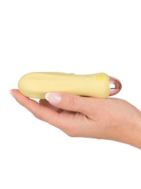 You2Toys Cuties Yellow Ribbed Mini Vibrator